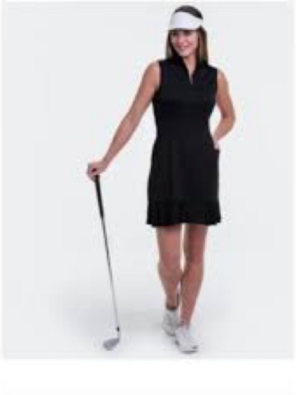 EP New York Women's Dress Golf Jersey Sleeveless Black mesh Zip Pockets small